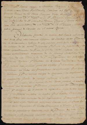 Primary view of [Copy of an Order from Viceroy Venegas]