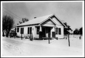 Primary view of object titled '[Edwin and Anita Kopycinski's house covered in snow]'.