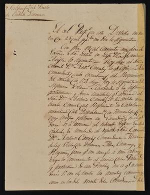 Primary view of [Letter from Policarzo Martinez to the Laredo Ayuntamiento, March 5, 1842]