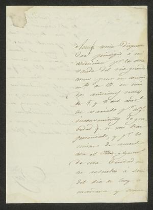 Primary view of object titled '[Letter from José Guadalupe de Samano to the Laredo Ayuntamiento, April 17, 1833]'.