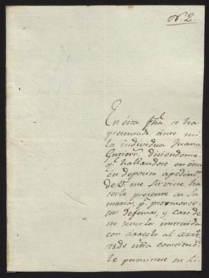 Primary view of [Letter from Juan José Martínez to the Laredo Alcalde, February 27, 1827]