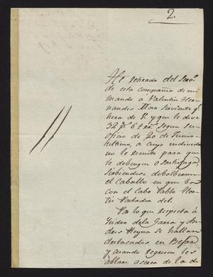 Primary view of [Letter from Vicente Arreola to the Laredo Alcalde, August 22, 1827]