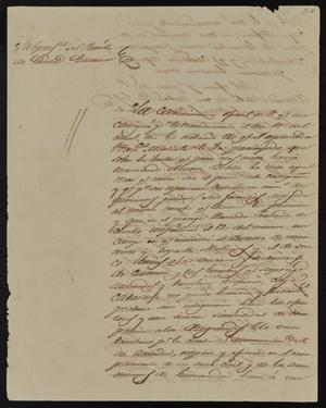 Primary view of object titled '[Letter from Policarzo Martinez to the Laredo Alcalde, February 18, 1845]'.