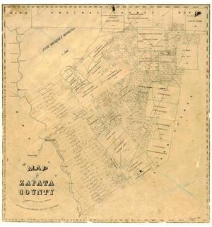 Primary view of object titled 'Map of Zapata County'.