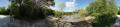 Photograph: Panoramic image of the pond near Wiggly Field dog park in Denton, Tex…