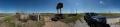 Photograph: Panoramic image of the front gate of the Cauble Ranch north of Denton…