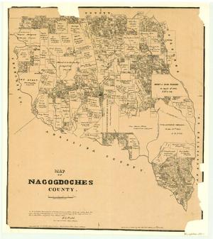 Primary view of object titled 'Map of Nacogdoches County'.
