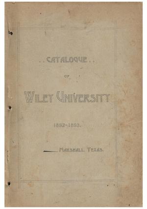 Primary view of object titled 'Yearbook of Wiley University, 1893'.