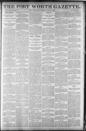 Primary view of object titled 'Fort Worth Gazette. (Fort Worth, Tex.), Vol. 16, No. 114, Ed. 1, Saturday, February 6, 1892'.