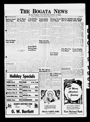 Primary view of object titled 'The Bogata News (Bogata, Tex.), Vol. 54, No. 10, Ed. 1 Thursday, December 19, 1963'.