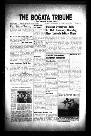Primary view of object titled 'The Bogata Tribune (Bogata, Tex.), Vol. 2, No. 19, Ed. 1 Thursday, September 24, 1959'.
