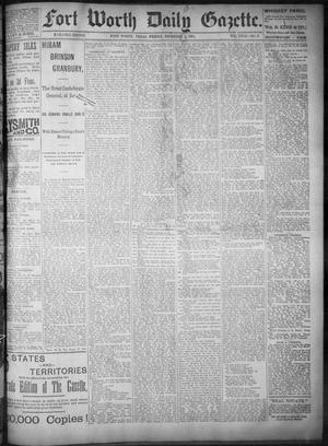 Primary view of object titled 'Fort Worth Daily Gazette. (Fort Worth, Tex.), Vol. 18, No. 8, Ed. 1, Friday, December 1, 1893'.