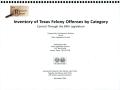 Book: Inventory of Texas Felony offenses by Category