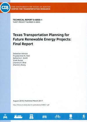 Primary view of object titled 'Texas Transportation Planning for Future Renewable Energy Products: Final Report'.
