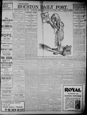 Primary view of object titled 'The Houston Daily Post (Houston, Tex.), Vol. TWELFTH YEAR, No. 273, Ed. 1, Saturday, January 2, 1897'.