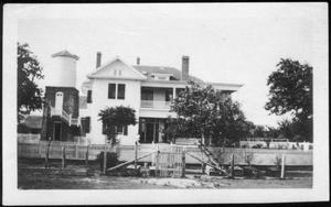 Primary view of object titled '[The George Ranch house from an east approach]'.
