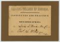 Photograph: [Photograph of Thomas L. Willis' "Class Card", November, 1849]