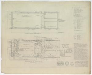 Primary view of object titled 'Junior High School Additions Abilene, Texas: Floor and Tunnel Plans of South Wing'.