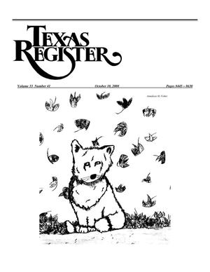 Primary view of object titled 'Texas Register, Volume 33, Number 41, Pages 8445-8630, October 10, 2008'.