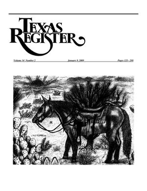 Primary view of object titled 'Texas Register, Volume 34, Number 2, Pages 125-298, January 9, 2009'.