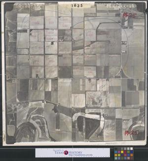 Primary view of object titled '[Aerial Photograph of South Pharr along Military Highway]'.