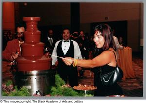 Primary view of object titled '[chocolate fountain at the gala]'.
