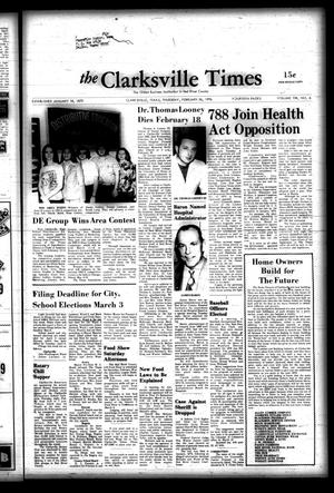 Primary view of object titled 'The Clarksville Times (Clarksville, Tex.), Vol. 104, No. 6, Ed. 1 Thursday, February 26, 1976'.