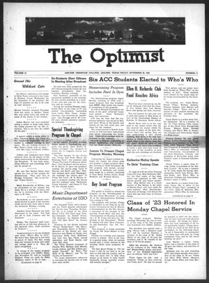 Primary view of object titled 'The Optimist (Abilene, Tex.), Vol. 31, No. 11, Ed. 1, Friday, November 26, 1943'.