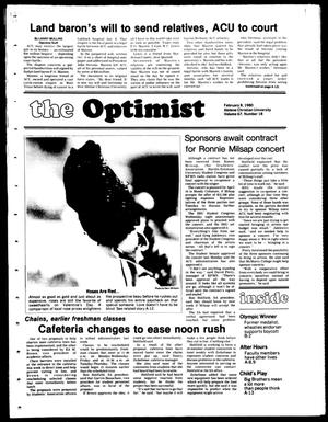 Primary view of object titled 'The Optimist (Abilene, Tex.), Vol. 67, No. 18, Ed. 1, Friday, February 8, 1980'.