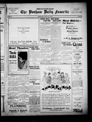 Primary view of object titled 'The Bonham Daily Favorite (Bonham, Tex.), Vol. 20, No. 155, Ed. 1 Tuesday, January 29, 1918'.