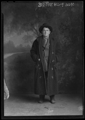 Primary view of object titled '[Portrait of Man Wearing Long Coat]'.
