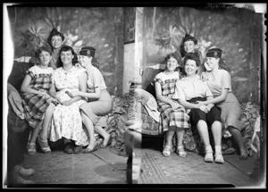 Primary view of object titled '[Portraits of Three Girls and Two Women]'.
