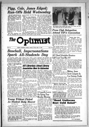 Primary view of object titled 'The Optimist (Abilene, Tex.), Vol. 38, No. 26, Ed. 1, Friday, May 2, 1952'.