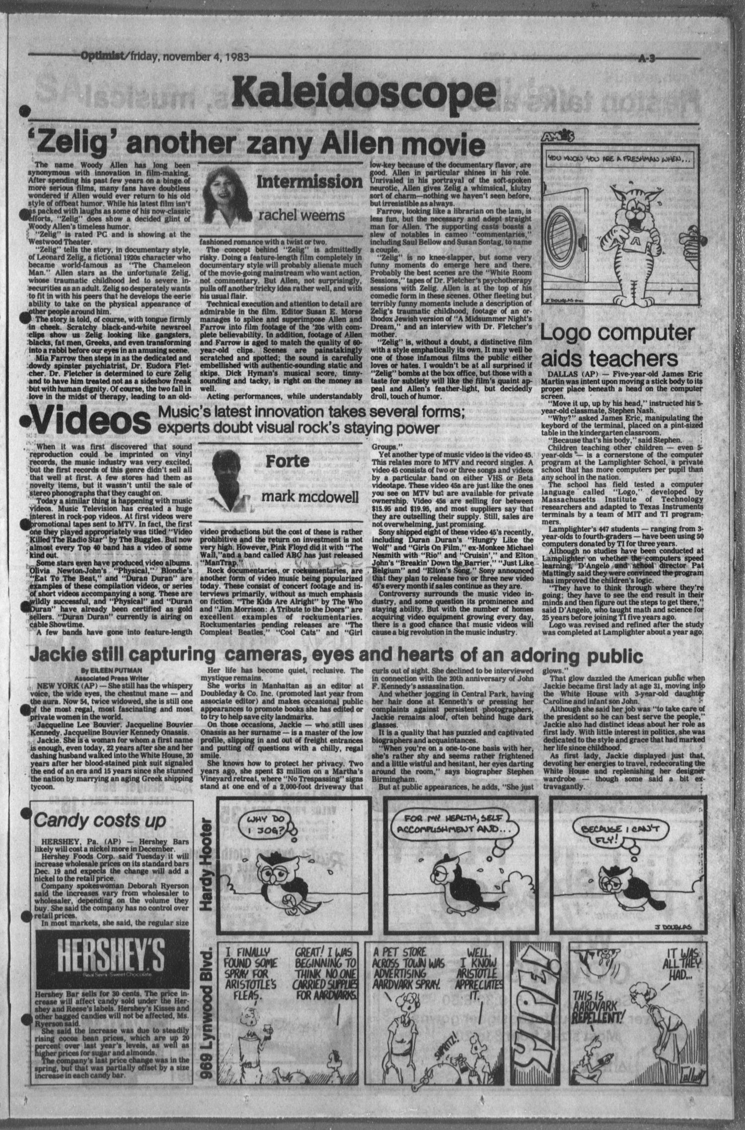 The Optimist (Abilene, Tex.), Vol. 71, No. 20, Ed. 1, Friday, November 4, 1983
                                                
                                                    [Sequence #]: 3 of 10
                                                