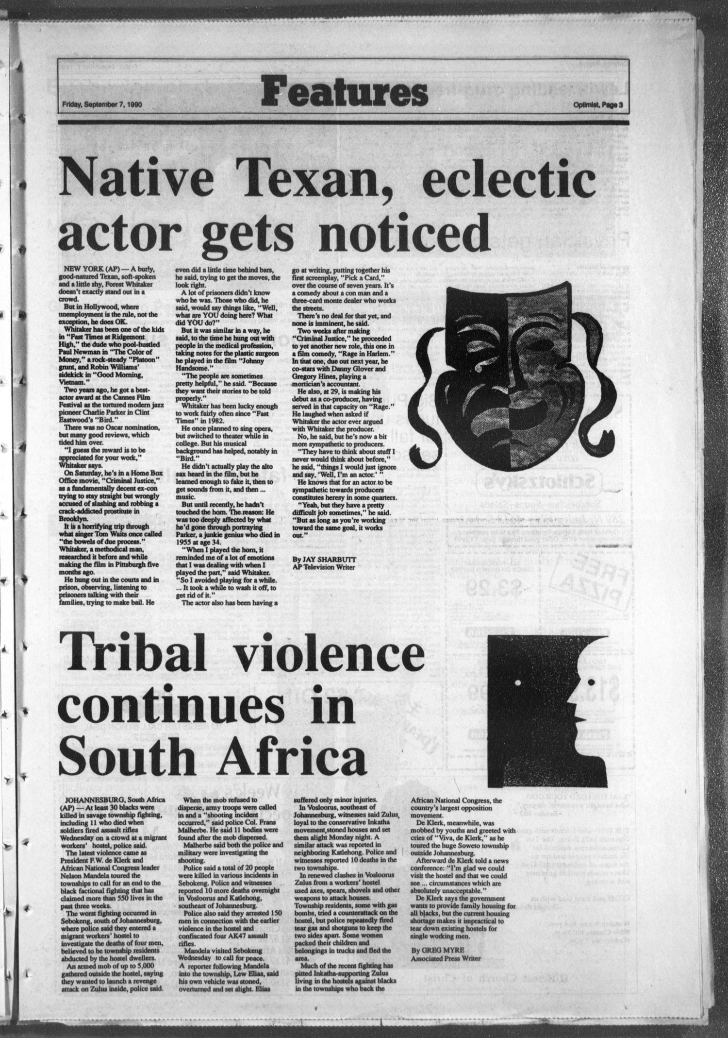 The Optimist (Abilene, Tex.), Vol. 79, No. 5, Ed. 1, Friday, September 7, 1990
                                                
                                                    [Sequence #]: 3 of 8
                                                