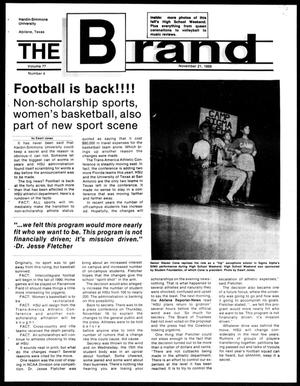 Primary view of object titled 'The Brand (Abilene, Tex.), Vol. 77, No. 4, Ed. 1, Tuesday, November 21, 1989'.