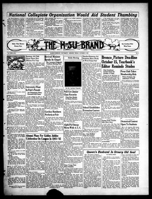 Primary view of object titled 'The H-SU Brand (Abilene, Tex.), Vol. 23, No. 4, Ed. 1, Saturday, October 8, 1938'.