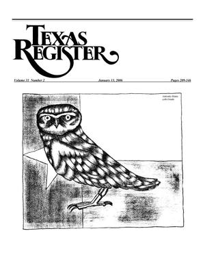 Primary view of object titled 'Texas Register, Volume 31, Number 2, Pages 209-346, January 13, 2006'.