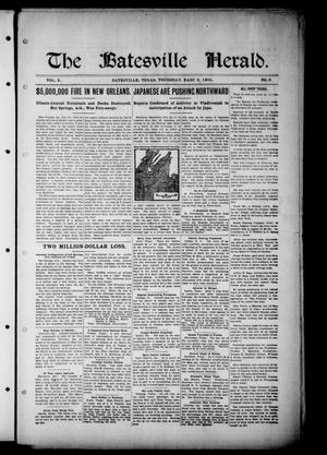 Primary view of object titled 'The Batesville Herald. (Batesville, Tex.), Vol. 5, No. 8, Ed. 1 Thursday, March 2, 1905'.