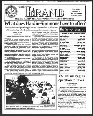 Primary view of object titled 'The Brand (Abilene, Tex.), Vol. 83, No. 19, Ed. 1, Thursday, March 21, 1996'.