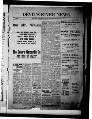 Primary view of object titled 'Devil's River News. (Sonora, Tex.), Vol. 24, No. 1248, Ed. 1 Saturday, September 19, 1914'.