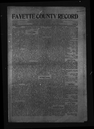 Primary view of object titled 'Fayette County Record (La Grange, Tex.), Vol. 1, No. 46, Ed. 1 Wednesday, May 18, 1910'.