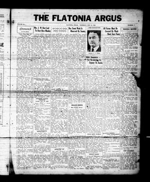 Primary view of object titled 'The Flatonia Argus (Flatonia, Tex.), Vol. 63, No. 7, Ed. 1 Thursday, February 10, 1938'.