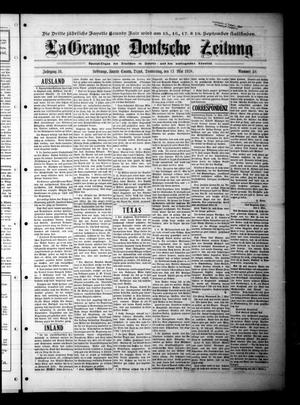 Primary view of object titled 'La Grange Deutsche Zeitung (La Grange, Tex.), Vol. 36, No. 40, Ed. 1 Thursday, May 13, 1926'.