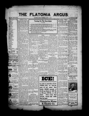 Primary view of object titled 'The Flatonia Argus (Flatonia, Tex.), Vol. 36, No. 34, Ed. 1 Thursday, June 1, 1911'.