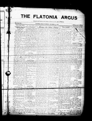 Primary view of object titled 'The Flatonia Argus (Flatonia, Tex.), Vol. 44, No. 7, Ed. 1 Thursday, December 18, 1919'.