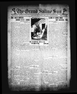 Primary view of object titled 'The Grand Saline Sun (Grand Saline, Tex.), Vol. 32, No. 22, Ed. 1 Thursday, April 16, 1925'.