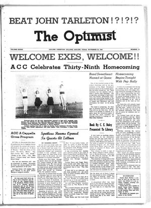 Primary view of The Optimist (Abilene, Tex.), Vol. 33, No. 10, Ed. 1, Friday, November 23, 1945