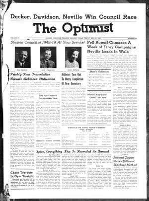 Primary view of object titled 'The Optimist (Abilene, Tex.), Vol. 35, No. 29, Ed. 1, Saturday, May 22, 1948'.