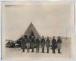 Photograph: [Photograph of Eight Soldiers by a Tent]
